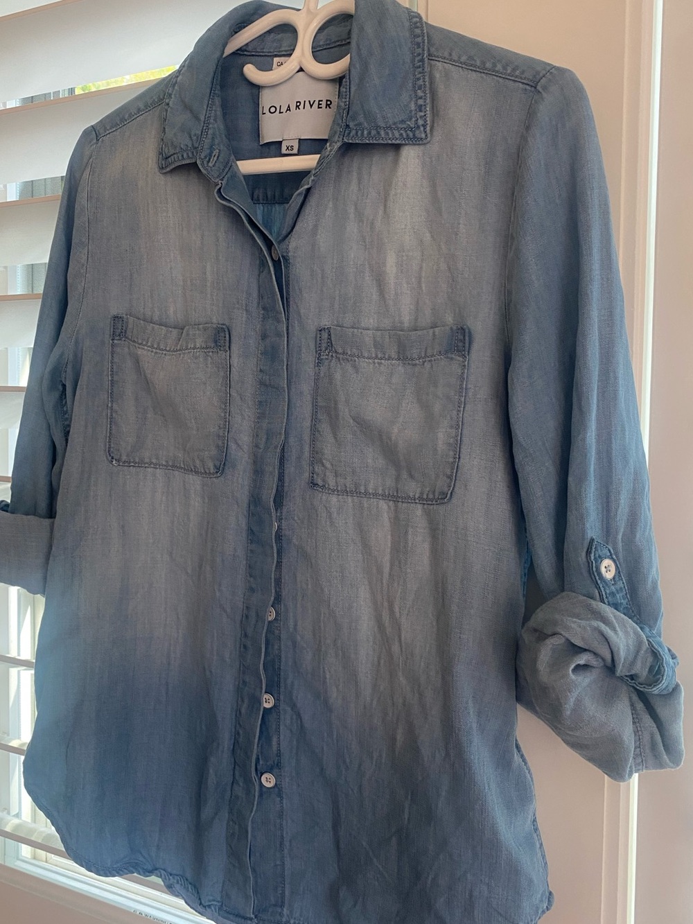 Lola River 100% Tencel Button Down Shirt Size XS